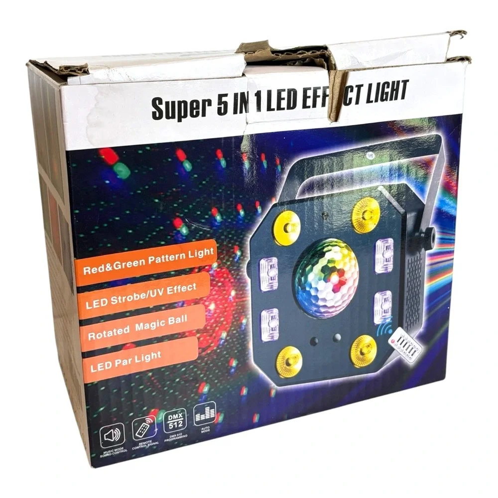 Eyeshot Disco Light DJ PAR LED Lights 5 in 1 Stage Lights with Magic Ball